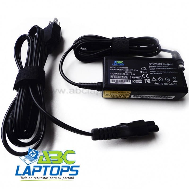 CARGADOR ABCLAPTOPS PARA HP 18.5V 3.5A TIP 4.8 SLEEKBOOK